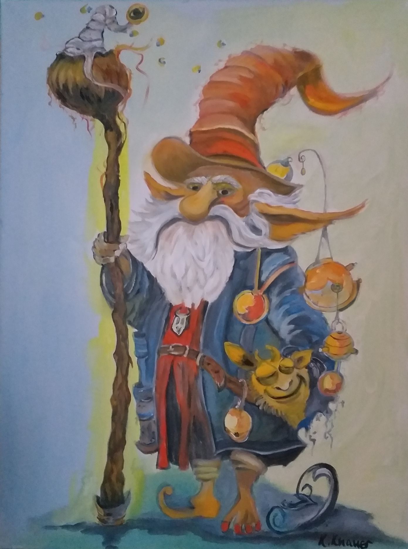 Der Astro-Wcihtel, Öl auf Leinwand, 60cm x 80cm