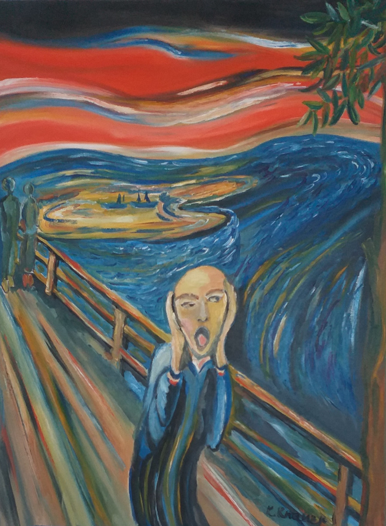 Der Schrei, Öl auf Leinwand, 50cm x 70cm