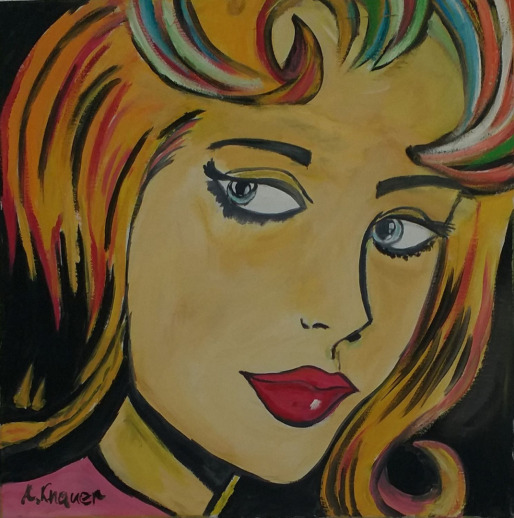 Blondie 2, Öl auf Leinwand